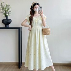 달콤한 여름 임산부 롱드레스 루즈핏 임부복 여리여리한 임신 패션