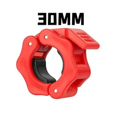 25/28/30mm 퀵 릴리스 바벨 클램프 스핀 잠금 칼라 역도 근력 훈련용 웨이트 바 클립 1/2pc, 11 1pcs Red 30mm