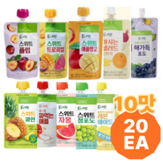 풀무원 풀스키친 과일음료 10가지맛 20EA, 20개, 100ml