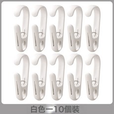 DFMEI 雙頭長尾夾子掛鉤廚房浴室毛巾懸掛掛鉤收納零食小夾子照片夾, 1個, 白色(10個裝):如圖