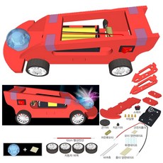 기어 자동차만들기 우드락 초경량 기어구동 스피드카 경주용 레이싱 (LED형 1인용), 1개