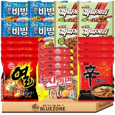 봉지라면 C세트 신라면4 진라면매운맛4 짜파게티4 팔도비빔면4 열라면4 라면스틱4, 1세트