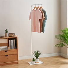 ㄱ자 스탠드 미니 옷걸이행거, 흰색