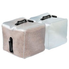 2팩 헤비 듀티 풀 무게 플라스틱 모래주머니 지상 수영장용 유니버설 스텝 무게 수영 입문 시스템용 충전식 사다리 앵커백 용기, 2 Pack