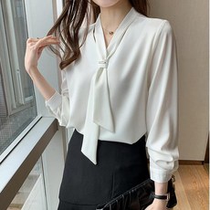 투니스 여성 시폰 긴소매 블라우스