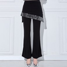 스팽글 반짝이 치마바지 라인댄스복 여자 여성