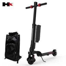 접이식 출퇴근 전동킥보드 휴대용 초경량 전기 스쿠터 바퀴 이동식 빠른속도, 블랙-백팩 포함, 1개