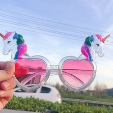 Ddulshop 生日派對眼鏡 Heart Unicorn 太陽鏡 粉色 太陽鏡 In-Sitem, 透明