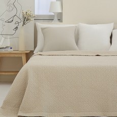 포그나미 데일리 네이쳐 60수 아사 순면 피그먼트 워싱 이불겸 스프레드 28종, 베이지(다이아)