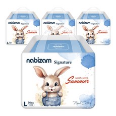 나비잠 기저귀 시그니처 썸머팬티 4팩, 120매, 대형(L)