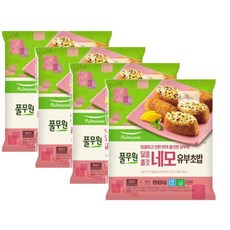 풀무원 달콤쫄깃 네모 유부초밥, 4개, 330g