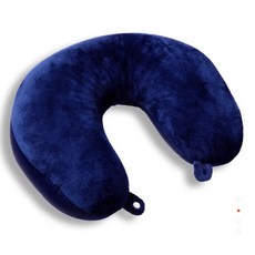 強生 U型頸枕 TV-103 親膚材質 汽車辦公室用, 寶藍色