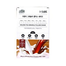 아이슈어 3시15분 그래놀라 풀믹스 쉐이크 우롱티 7T, 40g, 1개