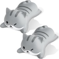 카나유 2개 고양이 손목 받침대 마우스 귀여운 키보드 컴퓨터 카와이 패드 애완동물 모양 팔 폼 논 슬립 책상 액세서리 여성 사무용품 쿠션 컴퓨터용, Cat, 1) 고양이
