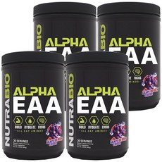 NUTRABIO Alpha EAA無麩質氨基酸保健粉 葡萄覆盆莓口味, 4個, 444克