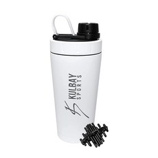 Kulbay Sports STEEL | 保冷 650ml 스테인레스 프로틴 쉐이커 진공 | 셰이커 보틀 | 눈금 18oz (역 500ml) | 볼 포함 셰이커 보틀
