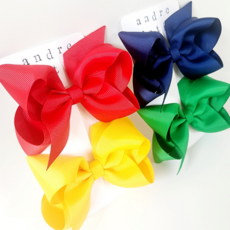 앙드레뿌띠 그로스그레인스몰리본핀 4컬러세트 10%할인 논슬리핀 아동머리핀 데일리핀 아기헤어핀