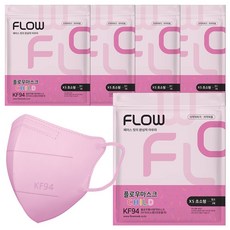 플로우 KF94 새부리형 마스크 초소형 3~5세용, 5개입, 5개, 핑크