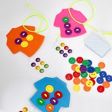 노인학교 시니어 인지훈련 소근육활동 재활교구 단추 실끼우기 아기 실꿰기