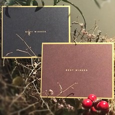 젠트상사 고급 무지 금박 축하 카드 메세지 감사 선물 답례품, 색상, 남색