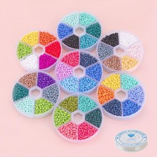 비즈아트 아크릴 시드비즈 팔찌만들기 6칸 간편세트, 6칸 비즈세트 3mm- 09, 1개