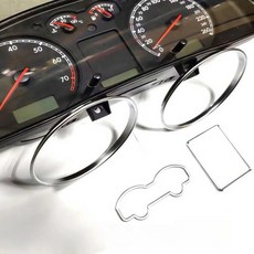 골프 롱 노즈 모델 무광택 실버 크롬 속도계 게이지 다이얼 링, 1개, 기본