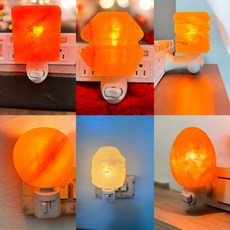 玫瑰鹽燈壁燈小夜燈，可旋轉插頭，除濕開運除穢，臥室床頭燈, 單插頭