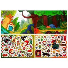 球球館 世界經典童話可重複撕黏貼紙書, 世界經典童話