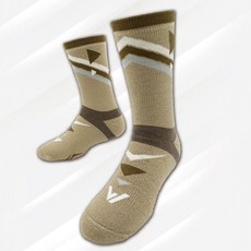 四向止滑羊毛襪 登山保暖防滑襪, 1個, 卡其色,XL(28-30公分)