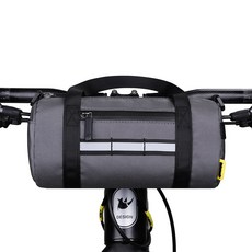 라이노워크 자전거 핸들가방 프론트백 핸들바 가방 RK9101, 그레이, 1개