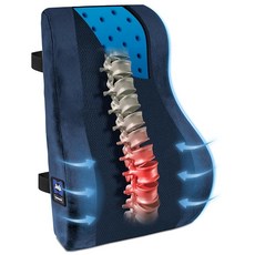 씰리 메모리폼 의자 등받이 쿠션 그레이 193505 8125150951, Navy