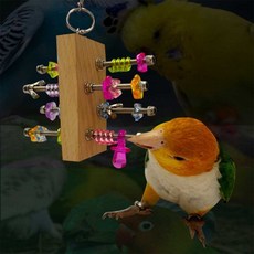 『開立發票』吊掛式啃咬板 鸚鵡啃咬玩具 解悶 開方智力娛樂防咬毛 中小型牡丹 玄鳳 小太陽 和尚 金太陽 凱克鸚鵡, 1個