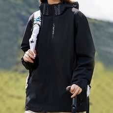 홍언목요 남녀공용 바람막이 아웃도어 등산 자켓 방풍방수 바람막이 자켓 등산복 커플룩
