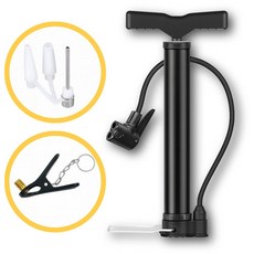 생활해랑 자전거 휴대용 미니 에어펌프, 1개, 블랙