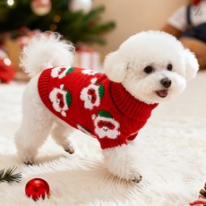 708090 강아지 고양이 스웨터 반려동물용 따뜻한 옷, 1개, 레드