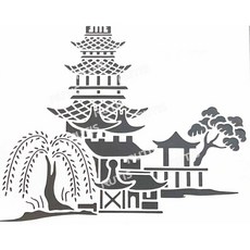 ST-CU4-0001型染版 蝶古巴特DIY 鏤空模板 塗鴉模版 繪畫模版, 1個, ST-CU4-0001