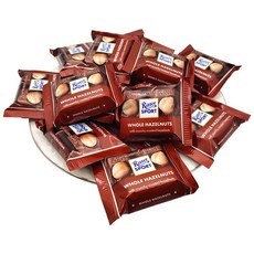 RITTER SPORT 리터 스포트 헤이즐넛 화이트 초콜릿 100g 10팩, O. 스폴드16.67g 통헤이즐넛 밀크 18정