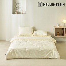 [헬렌스타인] [26SS NEW] 클린 고급 차렵이불 세트 S (차렵이불+베개커버), 색상:크림