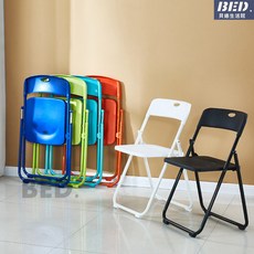 可折疊培訓桌長條桌：教育機構學生輔導補習班雙人會議桌組合課桌椅, 1個, 精品折疊椅