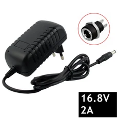 14.4V 18650 리튬 배터리용 16.8V 2A 이온 충전기 5.5mm x 2.1mm DC 전원 잭 소켓 암 패널 마운트 커넥터, 02 미국, 05 DC-2