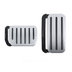 테슬라 하이랜드/주니퍼 모델3/Y 슬라이드 장착 페달커버 3세대 알루미늄 합금 미끄럼 방지 브레이크 가속 페달 패드, 은색Silver