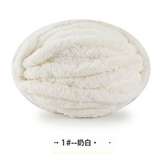 輕友 超特粗冰島手編紗毛線團, 01奶白, 1個