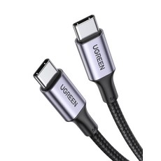 UGREEN USB Type C PD 100W5A USB C to USB C iPhone 15 MacBook Pro Matebook iPad Xperia Galaxy, 03 2m_02 그린, 1개