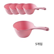 desiderio 다용도 욕실 목욕 물 바가지, 5개입, 핑크