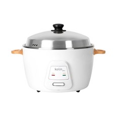 kolin Plus 不鏽鋼電鍋 大容量 蒸/炊/燉/滷多功能 無油煙健康料理, 白色, KNJA-SD2447