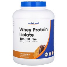 Nutricost 분리유청단백질 초콜릿 PB 2268g(5lb) NCS-67136, 2.268kg, 1개