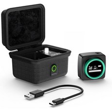SWIFF AUDIO WX520 무선 인이어 모니터 시스템 5.8GHz IEM 시스템(스테레오/모노 전환 스위치 내장 큐 마이크 LED 수신기 및 충전 케이스 송신기 포함, 귀 모니터 시스템의 SWIFF 오디오 WX520 무선