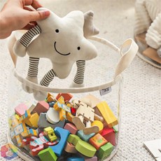 4보급창고 투명 정리함 아기장난감정리함, 원형 대