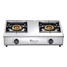 喜特麗 JT-GT201S 雙口瓦斯爐，檯面式設計，銅爐頭導熱均勻，全不鏽鋼機身耐用易清潔，台灣製造, LPG, JT-GU201S