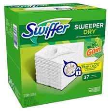 Swiffer Sweeper 드라이 스위핑 패드 리필 바닥 대걸레 게인 향 37개, 37 Count (Pack of 1), 1개